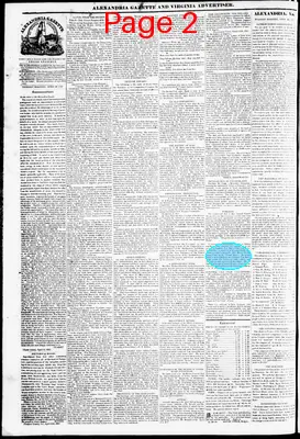 Page thumbnail for Alexandria Gazette