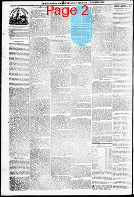 Page thumbnail for Alexandria Gazette