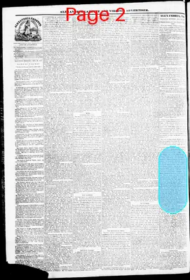 Page thumbnail for Alexandria Gazette
