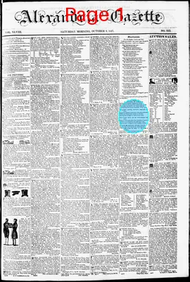 Page thumbnail for Alexandria Gazette