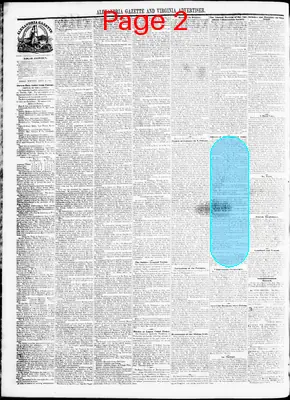 Page thumbnail for Alexandria Gazette