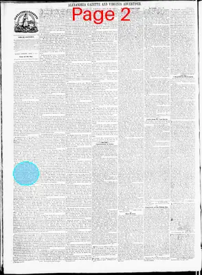 Page thumbnail for Alexandria Gazette