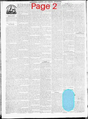 Page thumbnail for Alexandria Gazette
