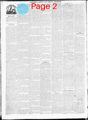 Page thumbnail for Alexandria Gazette