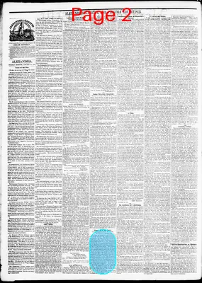 Page thumbnail for Alexandria Gazette