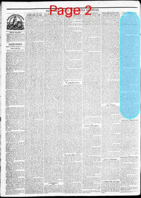 Page thumbnail for Alexandria Gazette
