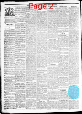 Page thumbnail for Alexandria Gazette