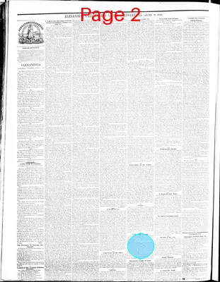 Page thumbnail for Alexandria Gazette