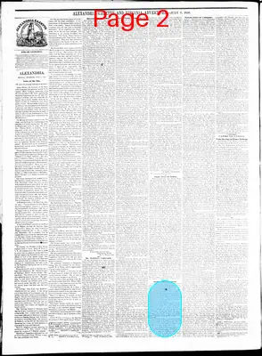 Page thumbnail for Alexandria Gazette