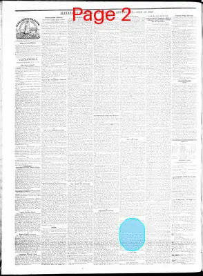 Page thumbnail for Alexandria Gazette