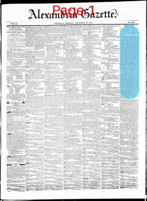 Page thumbnail for Alexandria Gazette