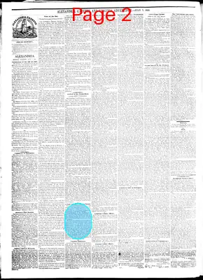Page thumbnail for Alexandria Gazette
