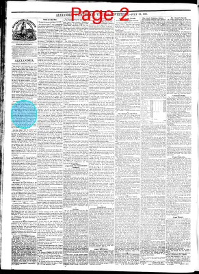 Page thumbnail for Alexandria Gazette