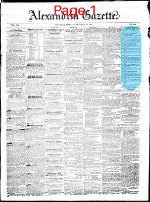 Page thumbnail for Alexandria Gazette