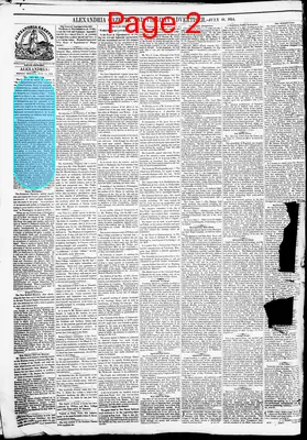 Page thumbnail for Alexandria Gazette