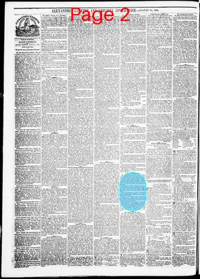 Page thumbnail for Alexandria Gazette