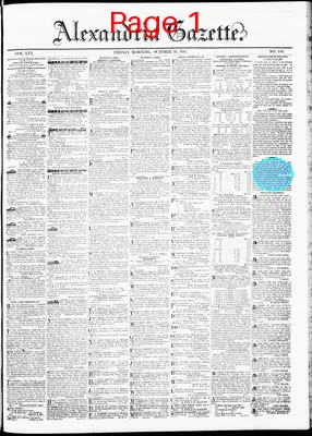 Page thumbnail for Alexandria Gazette