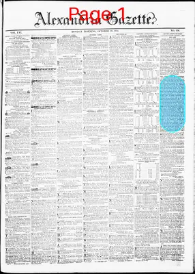 Page thumbnail for Alexandria Gazette