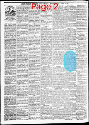 Page thumbnail for Alexandria Gazette