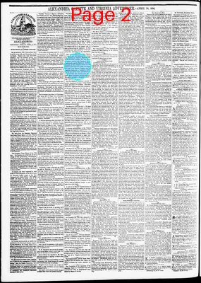 Page thumbnail for Alexandria Gazette
