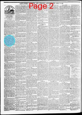 Page thumbnail for Alexandria Gazette