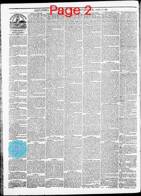 Page thumbnail for Alexandria Gazette