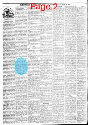 Page thumbnail for Alexandria Gazette
