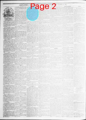 Page thumbnail for Alexandria Gazette