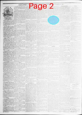 Page thumbnail for Alexandria Gazette