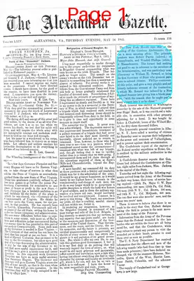 Page thumbnail for Alexandria Gazette