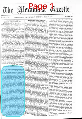 Page thumbnail for Alexandria Gazette