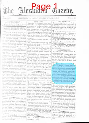 Page thumbnail for Alexandria Gazette