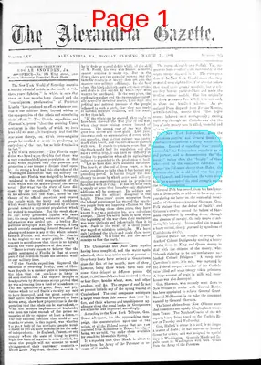 Page thumbnail for Alexandria Gazette