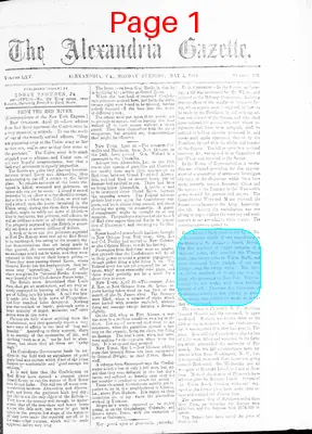 Page thumbnail for Alexandria Gazette