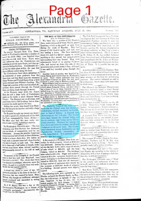 Page thumbnail for Alexandria Gazette
