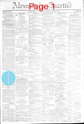 Page thumbnail for Alexandria Gazette