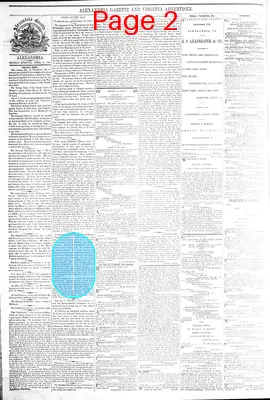 Page thumbnail for Alexandria Gazette