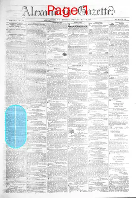 Page thumbnail for Alexandria Gazette