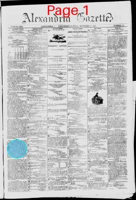 Page thumbnail for Alexandria Gazette