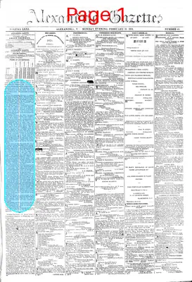 Page thumbnail for Alexandria Gazette