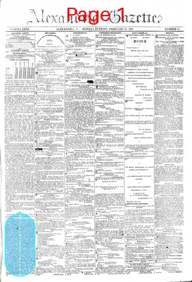 Page thumbnail for Alexandria Gazette