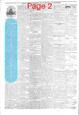 Page thumbnail for Alexandria Gazette