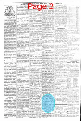 Page thumbnail for Alexandria Gazette