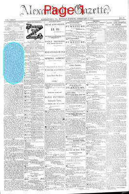 Page thumbnail for Alexandria Gazette