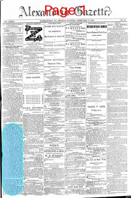 Page thumbnail for Alexandria Gazette