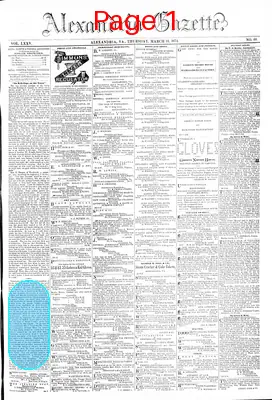 Page thumbnail for Alexandria Gazette