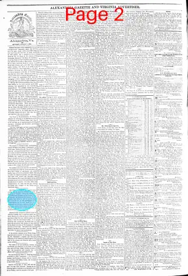 Page thumbnail for Alexandria Gazette
