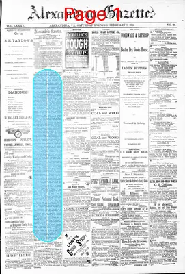 Page thumbnail for Alexandria Gazette