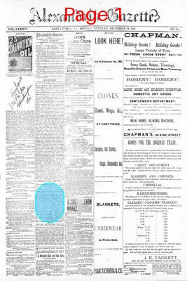 Page thumbnail for Alexandria Gazette