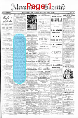 Page thumbnail for Alexandria Gazette